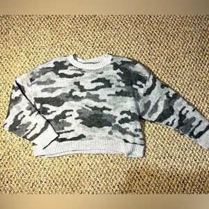 American Eagle Cropped Camo Sweater